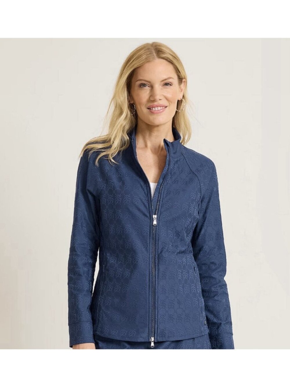 Tommy Bahama Aubrey Monogram Jacquard IslandZone Jacket Medium Blue SW222172